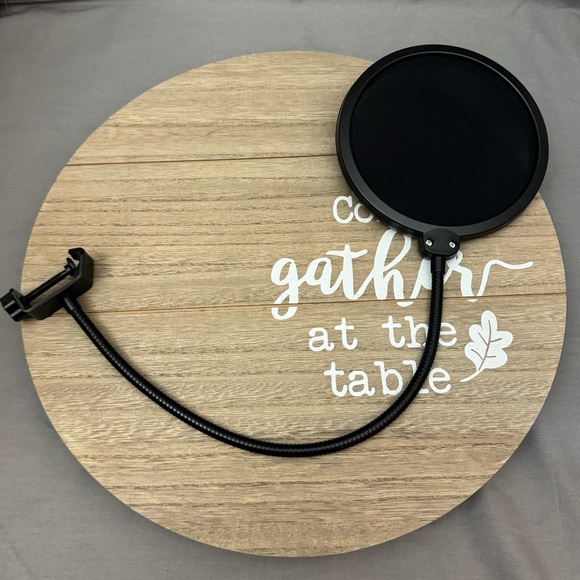 Pop Filter for Microphone Vocal Recording 22 Inches Bendable Arm Black - Picture 2 of 3